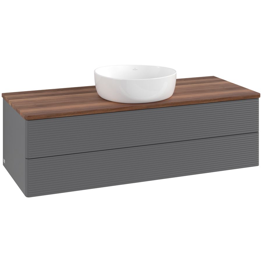 Wastafelonderkast Antao 1200x360x500mm Antr. Matt Lacquer L21112GK