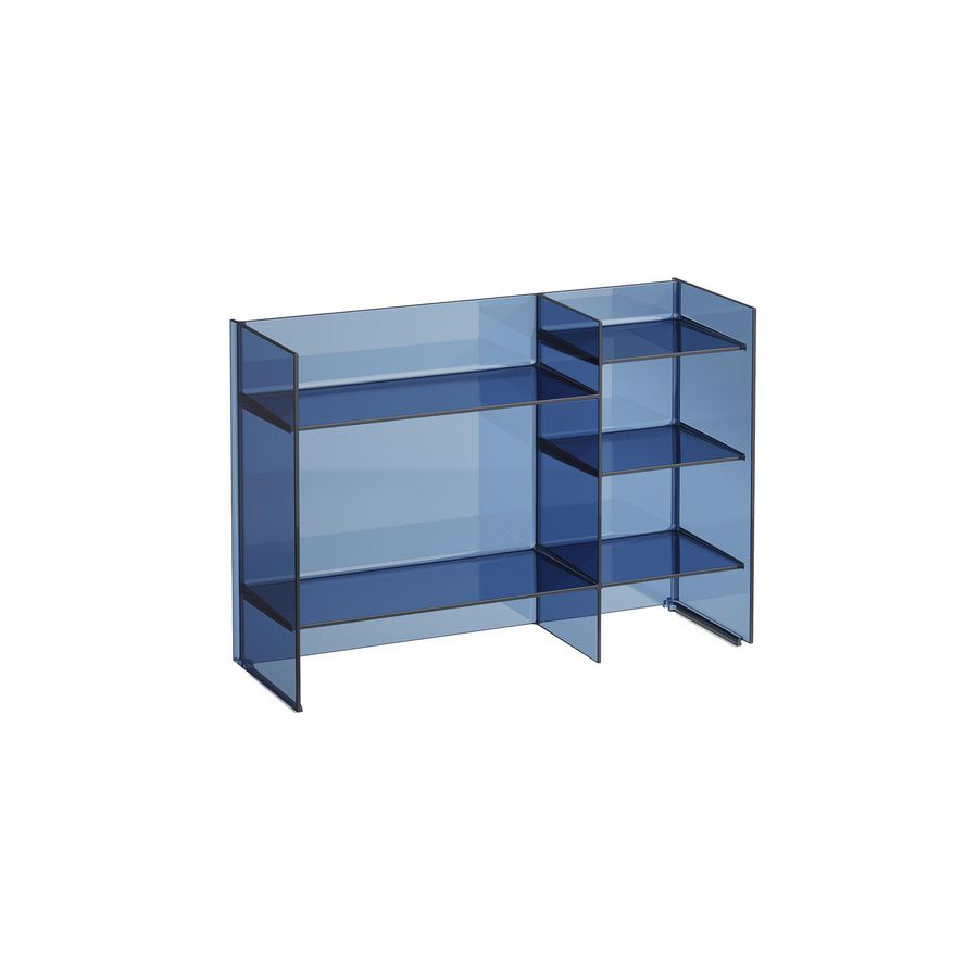 Sound rack vloerstaand rek 5 legplanken blauw