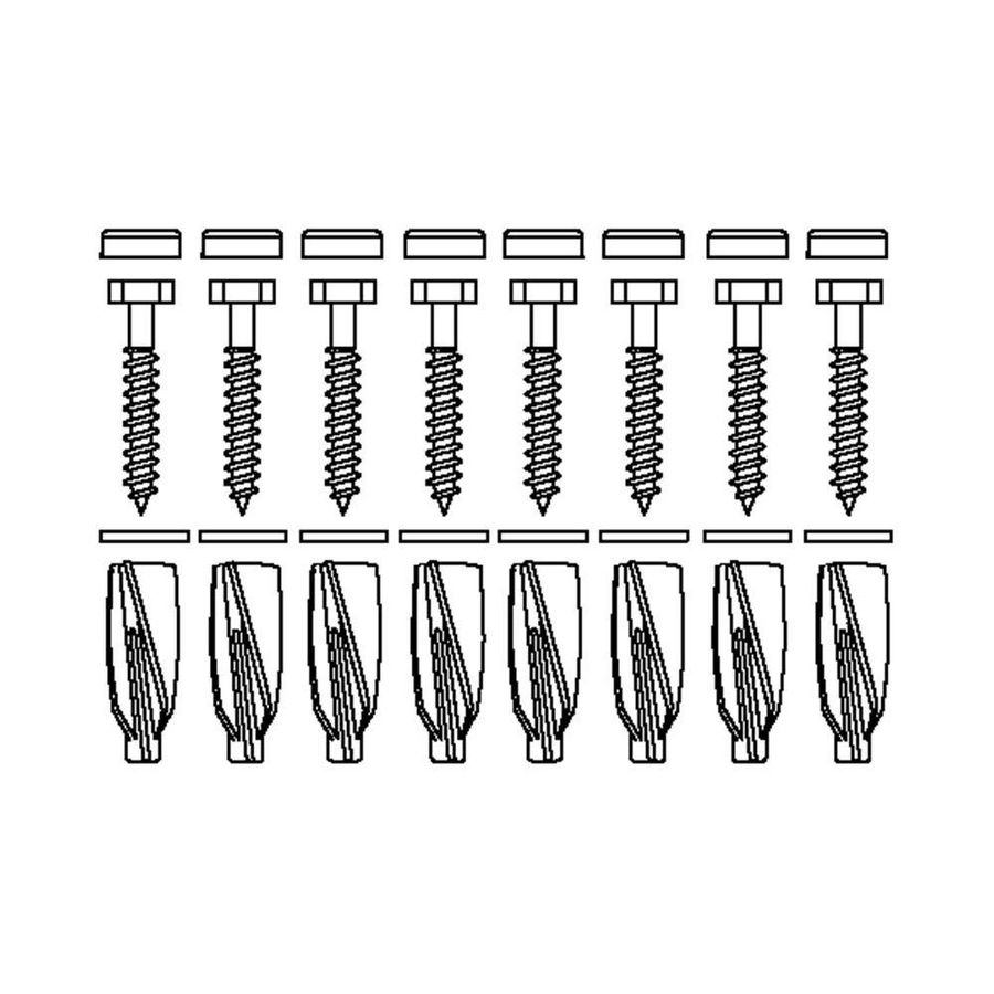 Set bevestigingsmateriaal V8663 set 8 stuks voor cellenbeton