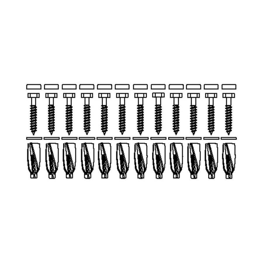 Set bevestigingsmateriaal V8664 set 12 stuks voor cellenbeton