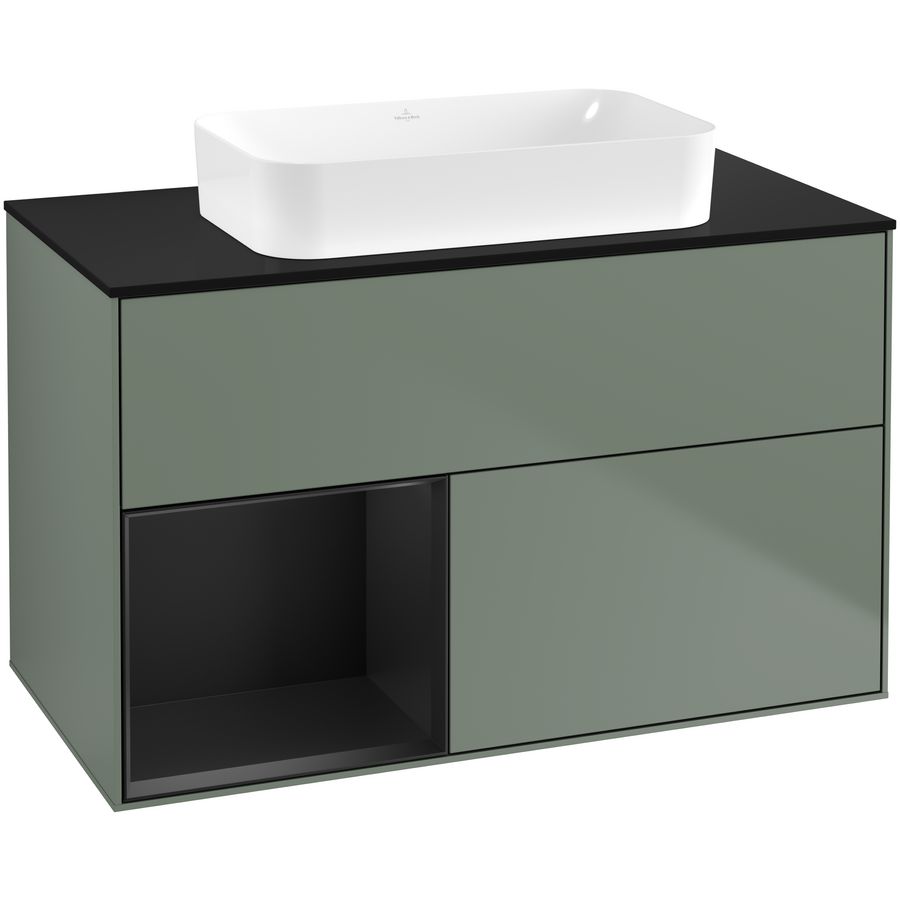 Wastafelonderkast Finion 1000x603x501mm Olive Matt Lacquer F652PDGM