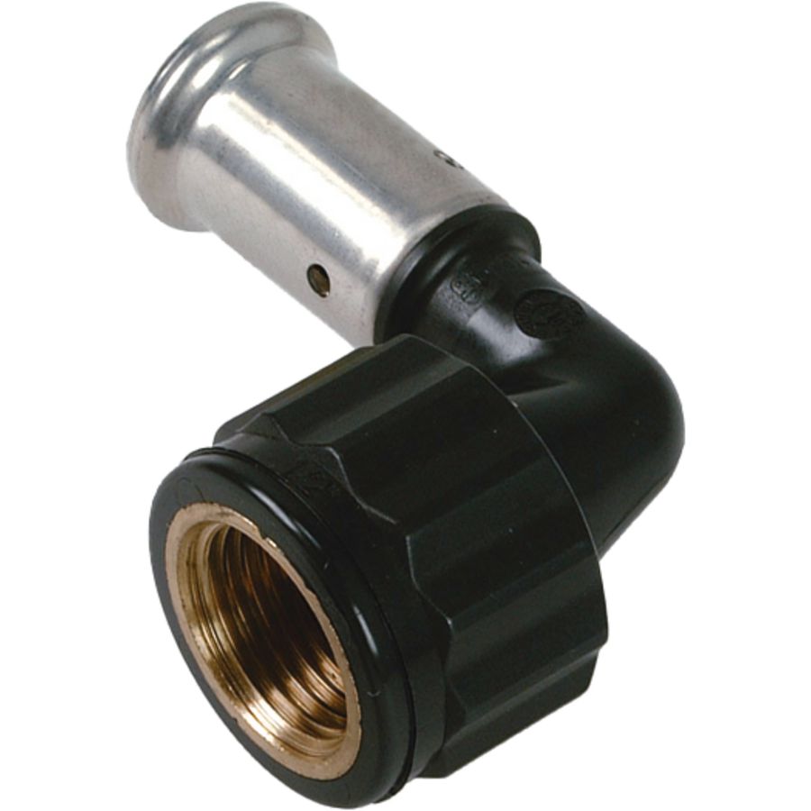 Schroefbus haaks 6PK persaansluiting 26x3/4" bn. kunststof