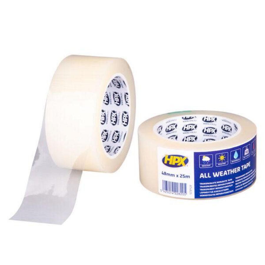 Rol zelfklevende tape all Weather 48mmx25m transparant
