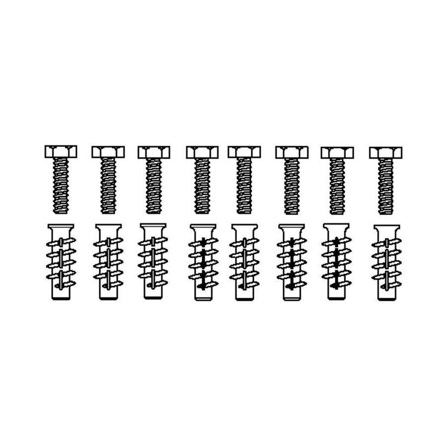 Set bevestigingsmateriaal V8666 bout. M5x50 pluggen FTP K 6 v. cellenbeton