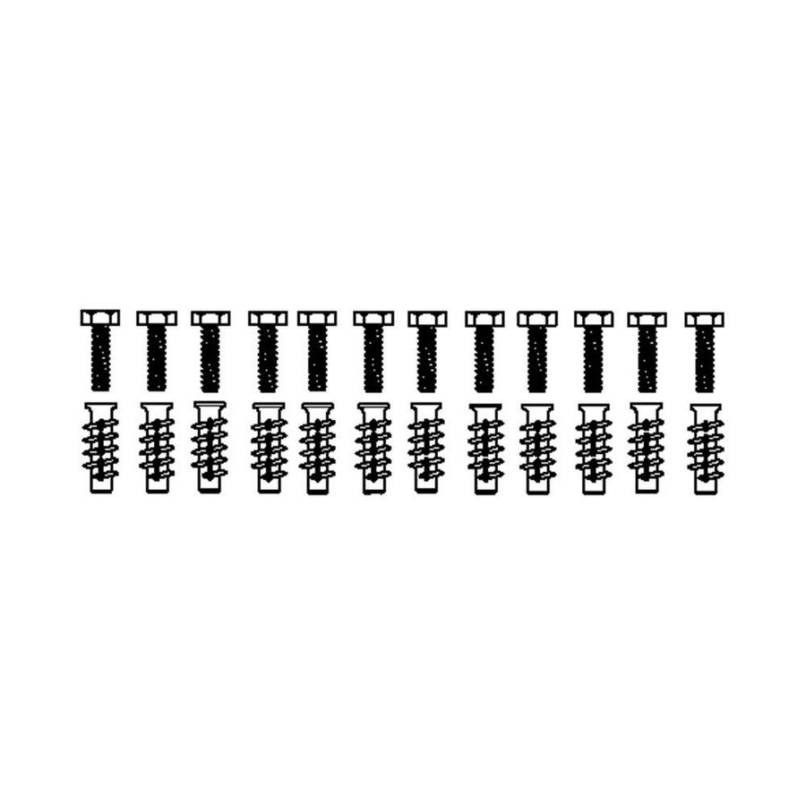 Set bevestigingsmateriaal V8667 12bout. M5x50 pluggen FTP K 6 v. cellenbeton