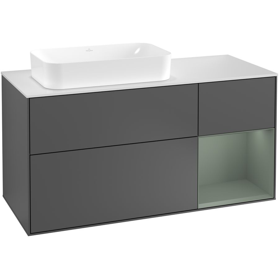 Wastafelonderkast Finion 1200x603x501mm Antr. Matt Lacquer G281GMGK