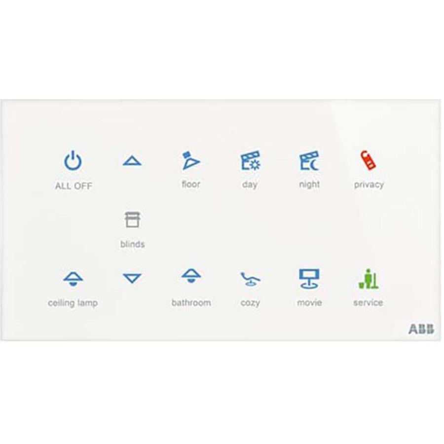 Glasstouch sensor KNX Tacteo 12 voudig horizontaal (TB/U12.8.1-CG)