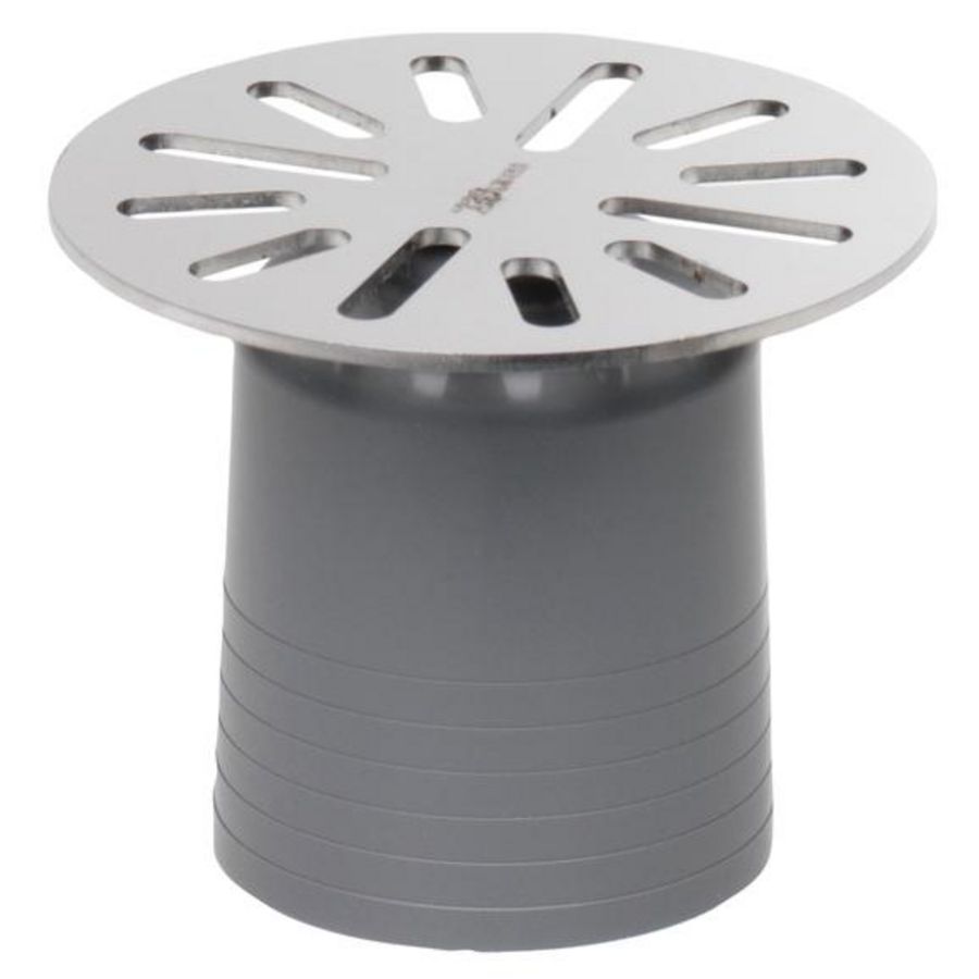 RVS rooster gr. 93,8 mm + reukafsluiter gr. 60 mm