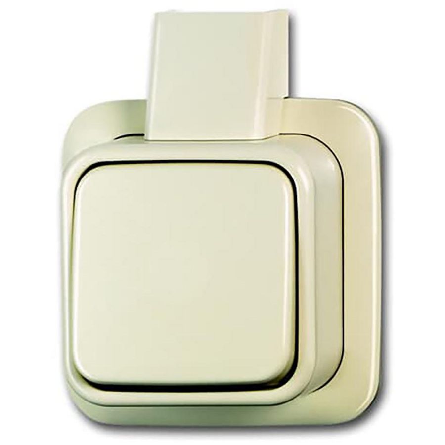 Opbouw wisselschakelaar met montageplaat AP creme wit