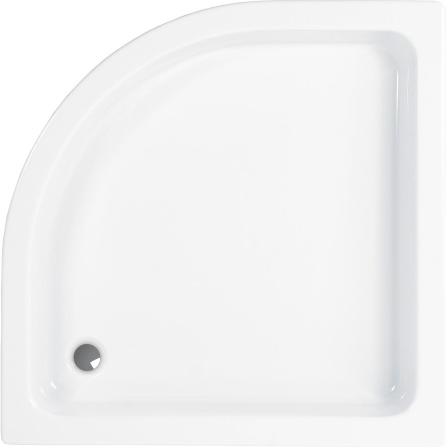 Douchebak kwartrond Cadiz 80x80cm (R55) wit incl. poten+paneel