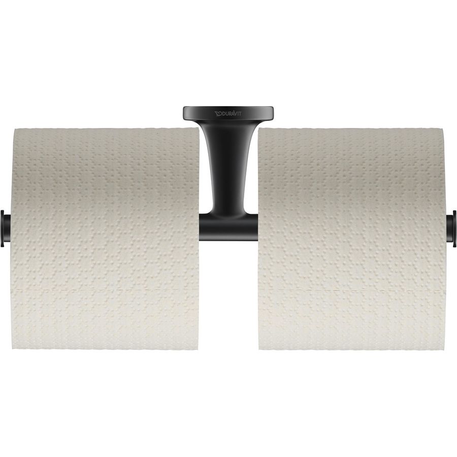 Starck T Dubbele Papierrolhouder 255x76x50mm Zwart mat