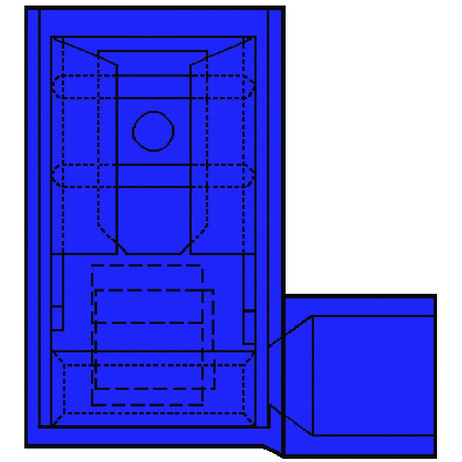 Kist a 100st. Vol. geisoleerde haakse vlakstekerh 1,5-2,5mm²