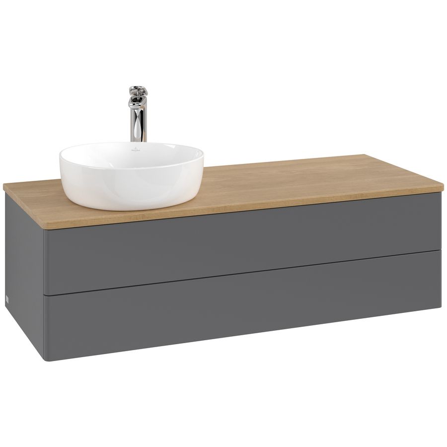 Wastafelonderkast Antao 1200x360x500mm Antr. Matt Lacquer L22051GK