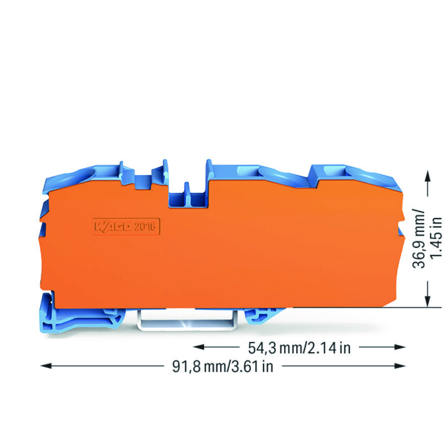 3-draads rijg 16mm² voor Ex e II-blauw VVE=40
