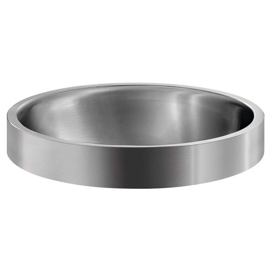 Inbouwwaskom RAVA  Ø420mm RVS 304 mat gepolijst incl. afvoerplug 1.1/4" (Ø385mm uitsnede)