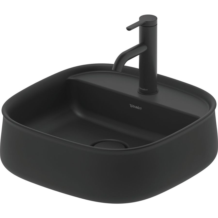 Zencha #237442 Opzetwastafel Antraciet Mat 420mm geslepen met kraangat