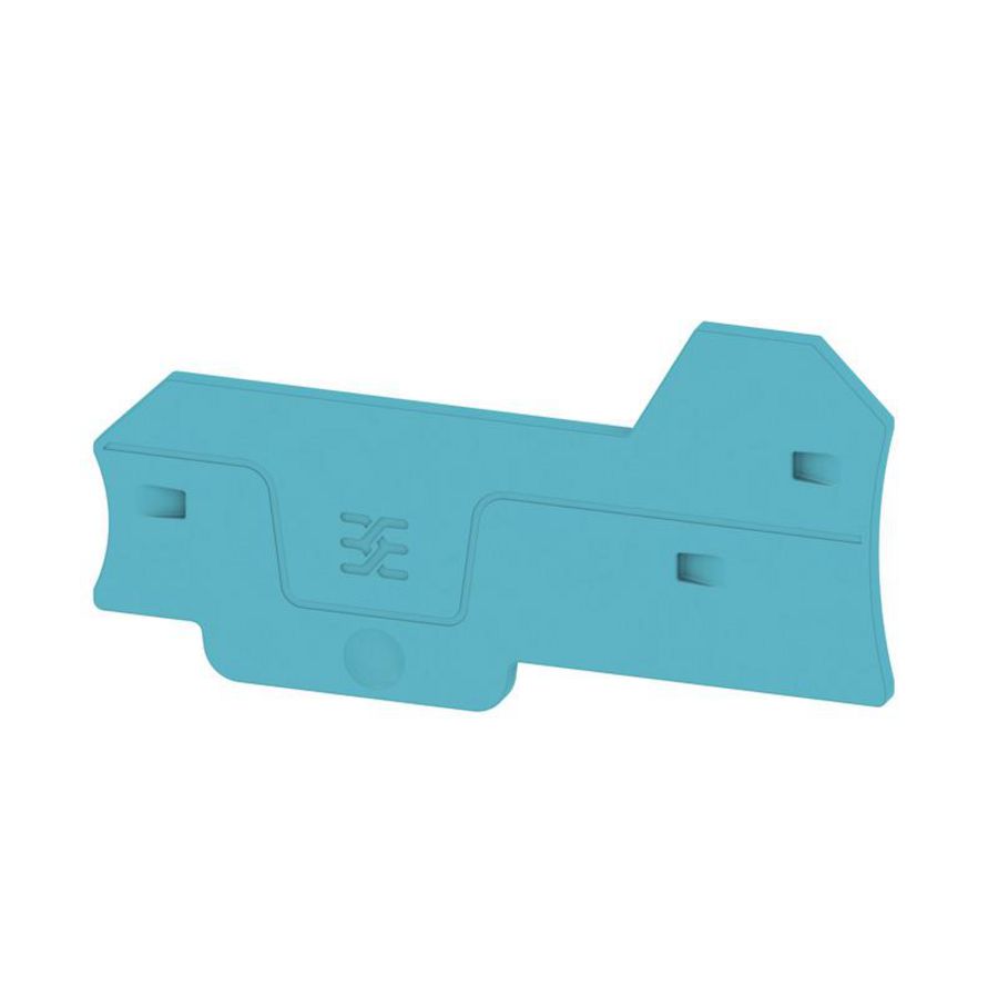 Afsluit- eindplaat blauw h:77.6mm b:2mm V-0 Wemid VVE=20