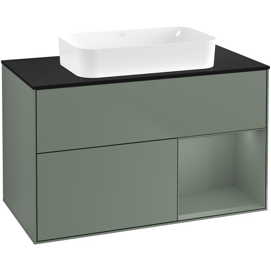 Wastafelonderkast Finion 1000x603x501mm Olive Matt Lacquer F662GMGM