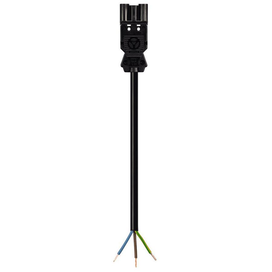 Aansluitsnoer GST18I3 male 1,5mm² 200cm PVC ECA zwart