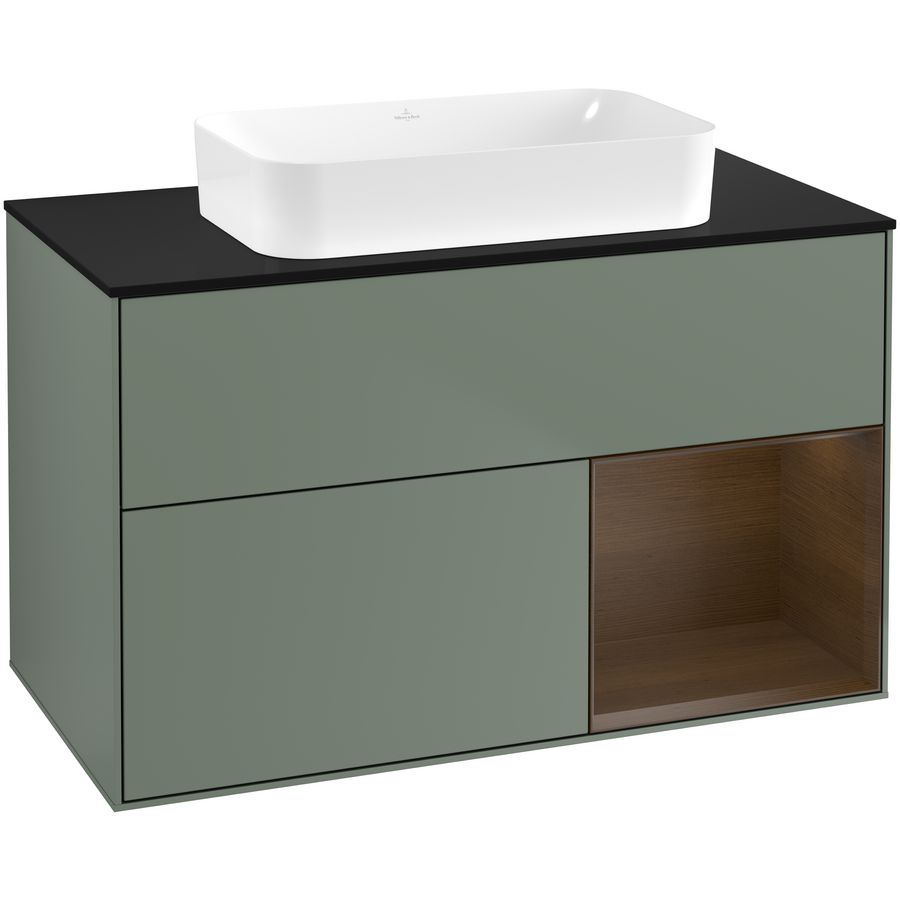 Wastafelonderkast Finion 1000x603x501mm Olive Matt Lacquer F662GNGM