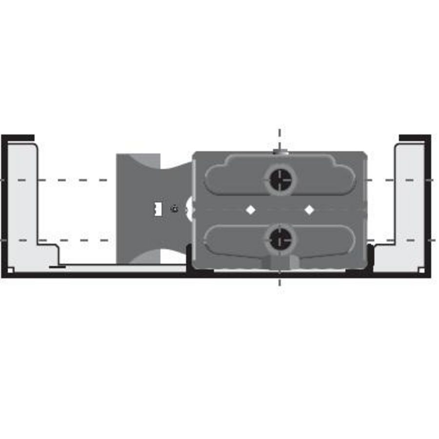 Mini Canal-DBH H014 L120 B26 geen kader & rooster 1925W