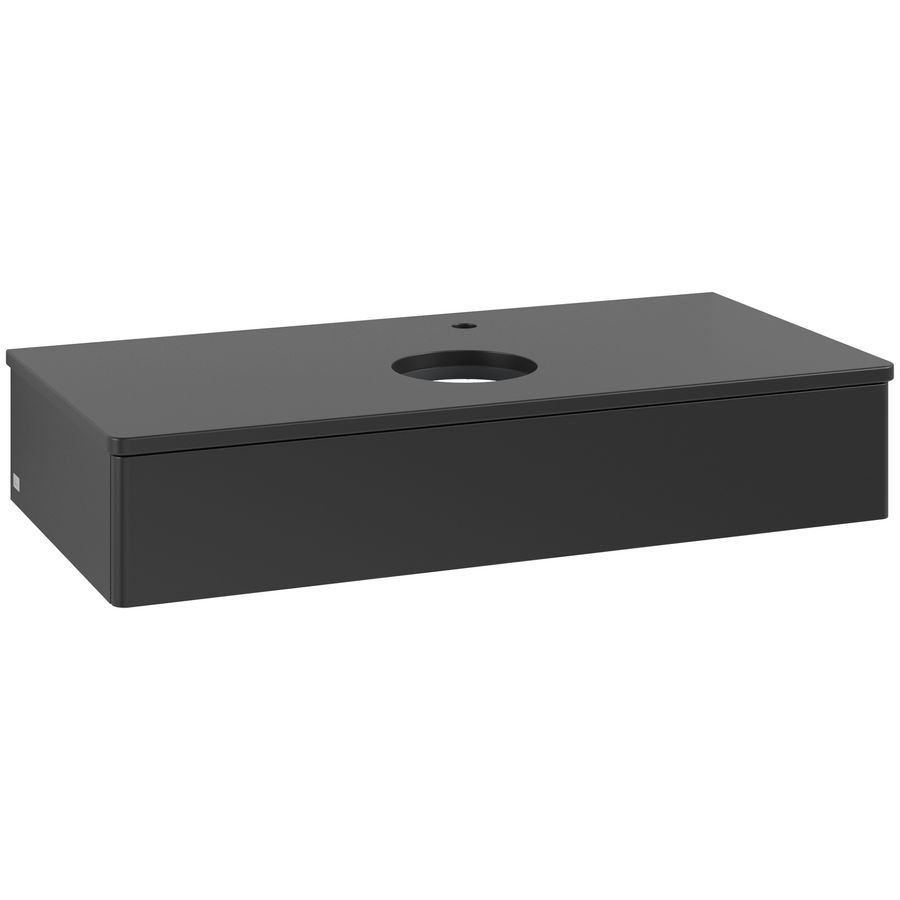 Wastafelonderkast Antao 1000x190x500mm Black Matt Lacquer K09050PD