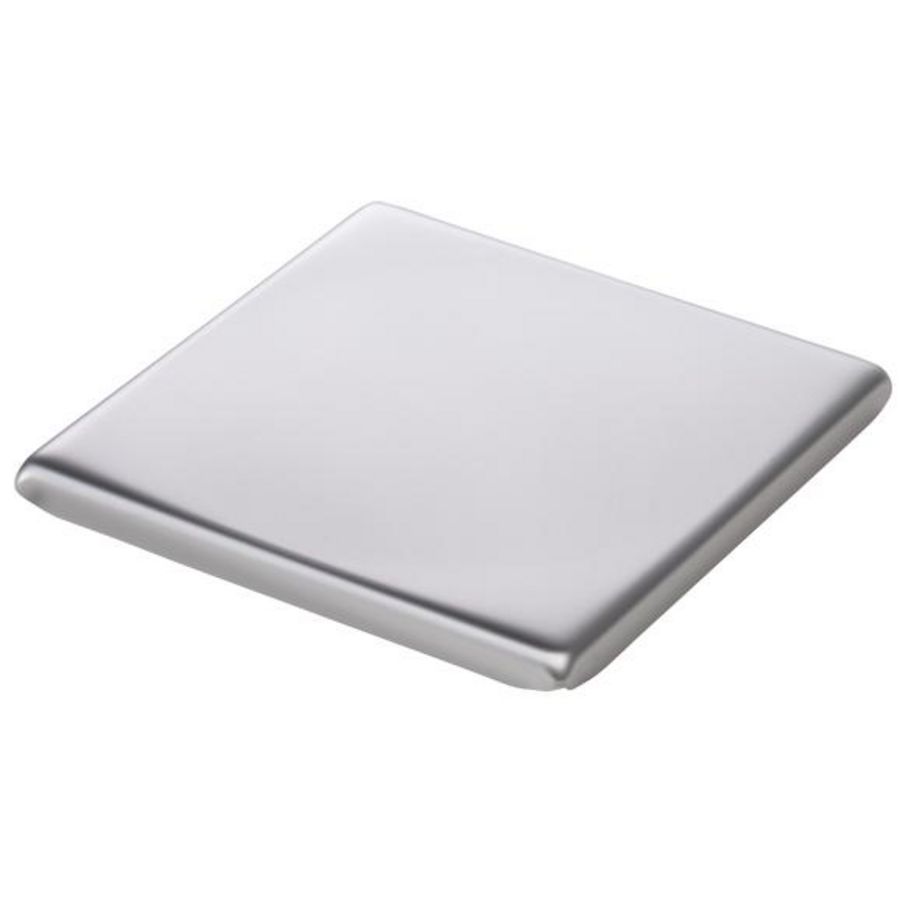 RVS deksel 140x140x10 mm zonder gaten tbv put 150x150 mm