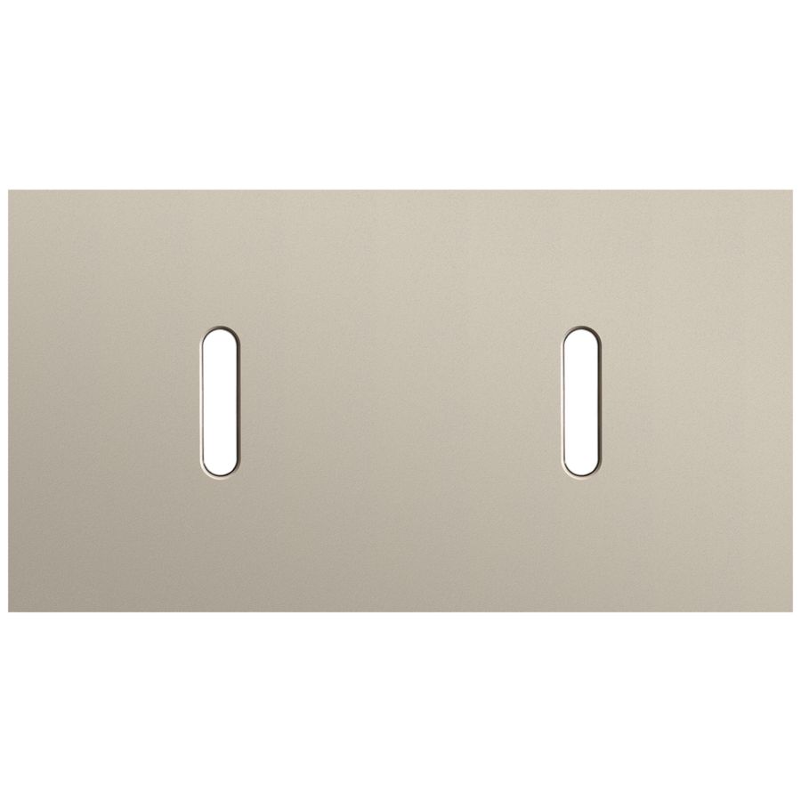 Tweevoudige afdekpl. horizontaal 71mm centerafstand twee enk