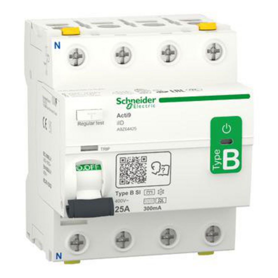 Aardlekschakelaar 4-polig 25A 300mA Type B-SI Acti9
