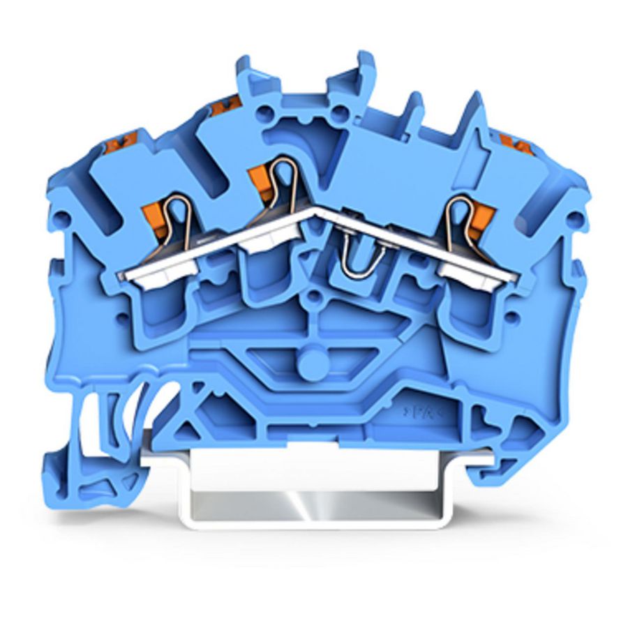 3-draads rijgklem Met Druk 2,5 mm² blauw 2202-6304 VVE=100