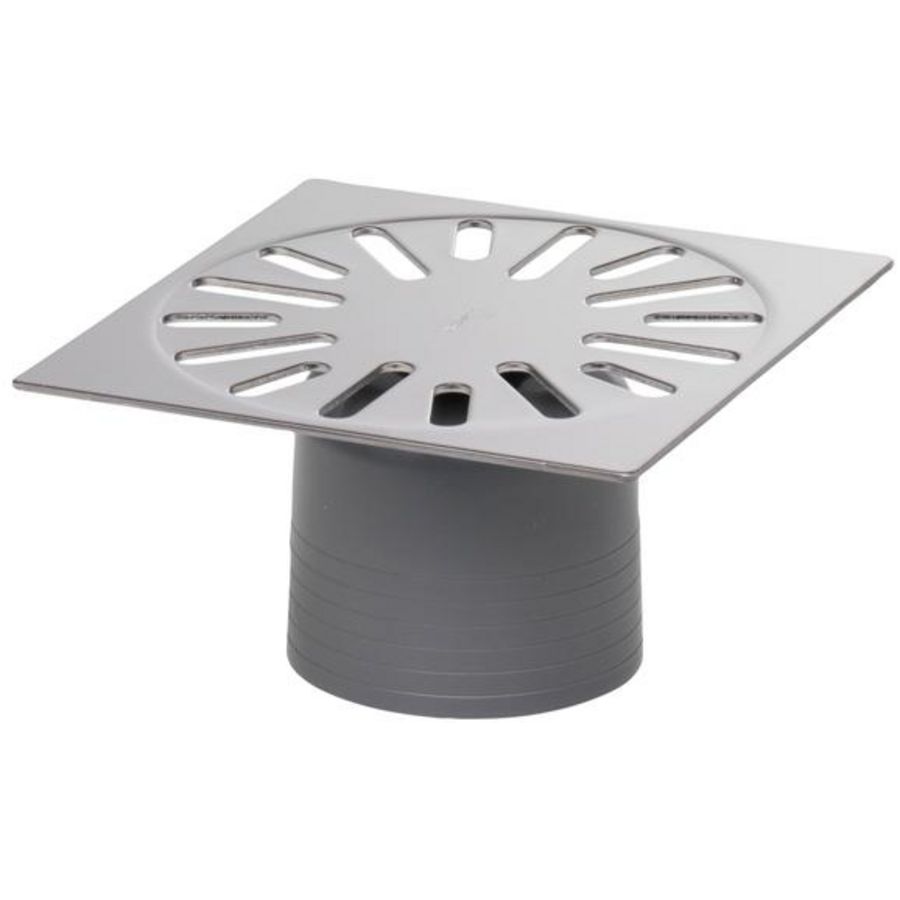 Rooster RVS304 140x140x2mm inc. PPC reukafsluiter diam 76mm