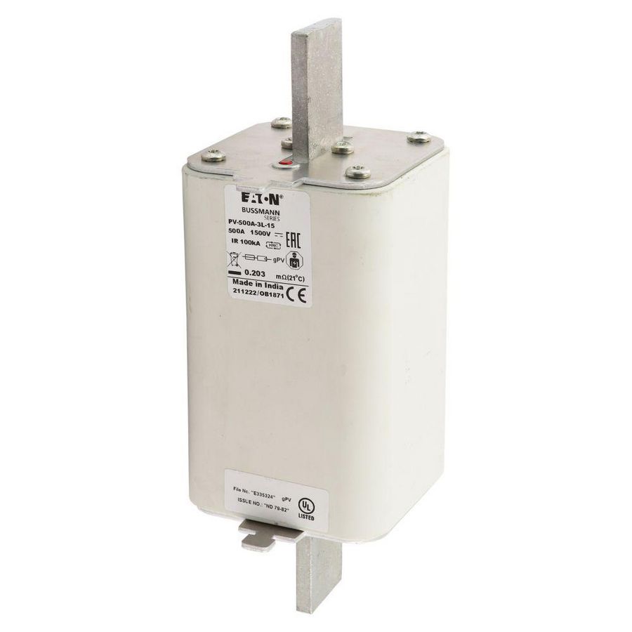 Zekering hoge snelheid 500A DC 1500V 3L 75x205mm gPV IEC