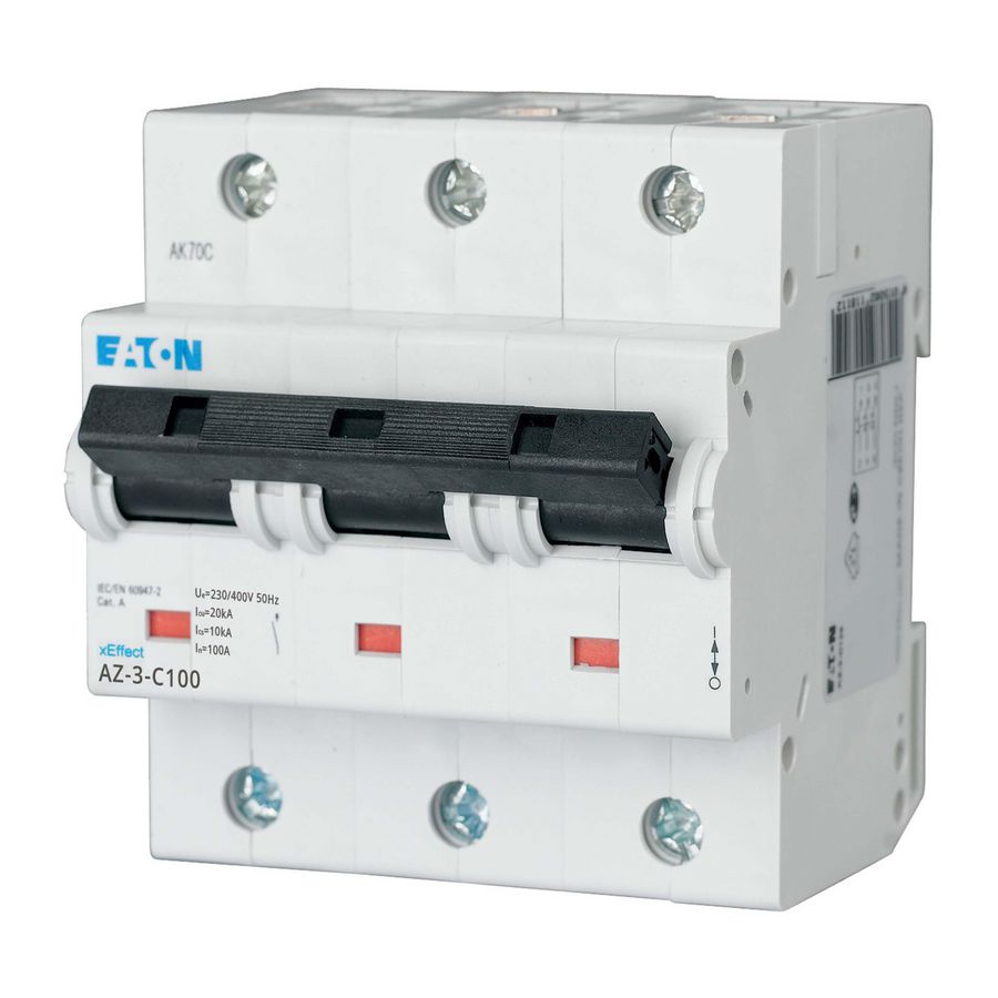 installatieautomaat (MCB) AZ C-karakteristiek 100A 3-polig 20kA