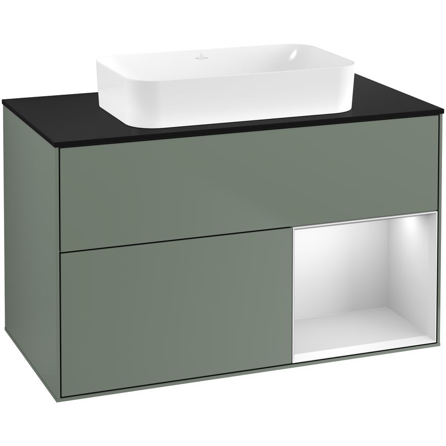 Wastafelonderkast Finion 1000x603x501mm Olive Matt Lacquer F662MTGM