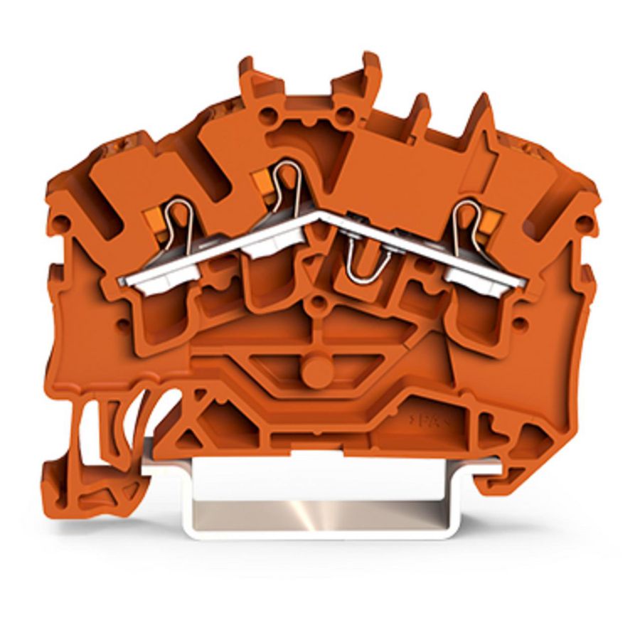 3-draads rijgklem Met Druk 2,5 mm² oranje 2202-6302 VVE=100