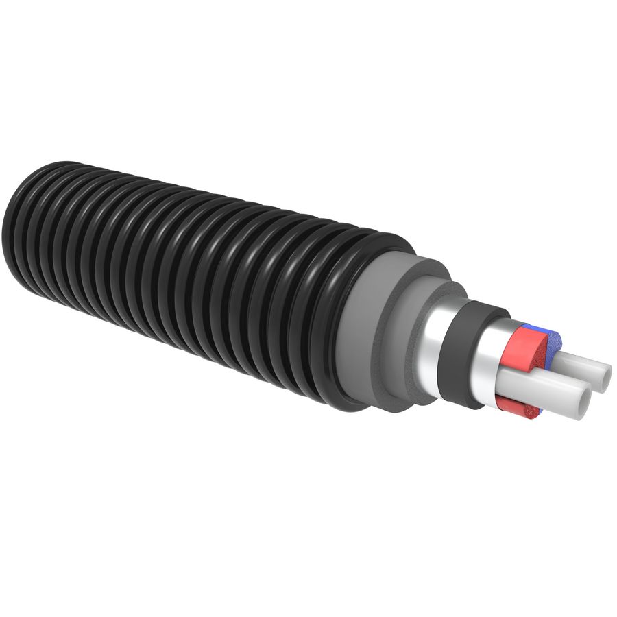 Lengte per mtr. voorgeisoleerde buis ECOFLEX Aqua VIP Twin 25x3,5-20x2,8/140