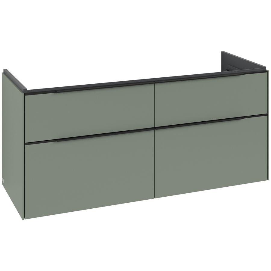 Wastafelonderkastkast SUBWAY 3.0 1272x576x478mm Soft Green C602L1AF greep Volcano Black