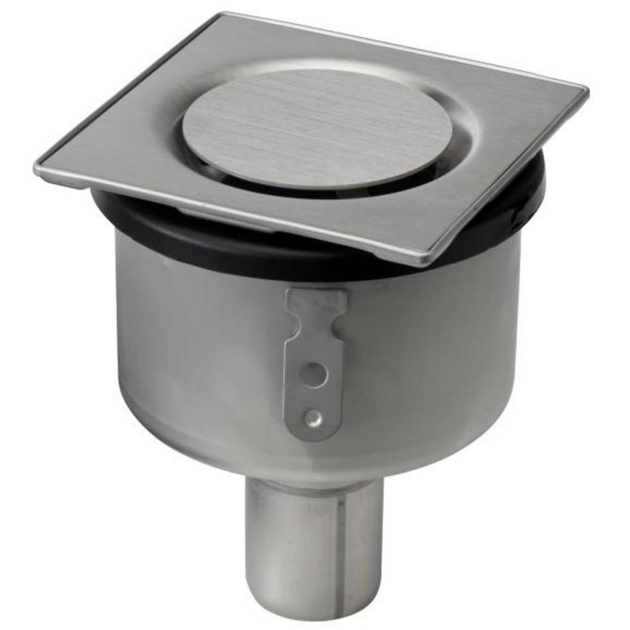 RVSBlucher vloerput v tegelvloer 145x145mm 50mm hoog verstel