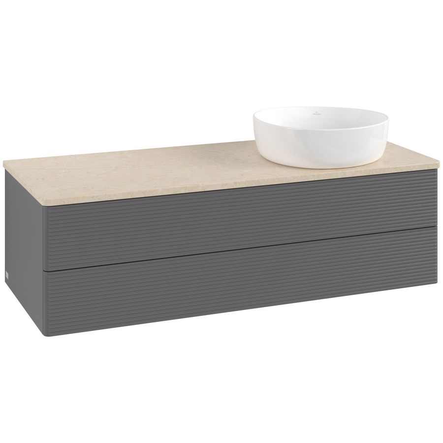 Wastafelonderkast Antao 1200x360x500mm Antr. Matt Lacquer L23113GK