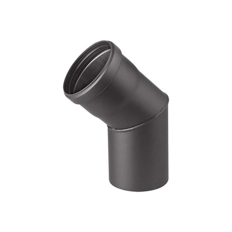 PK Ø80mm Bocht 45° zwart