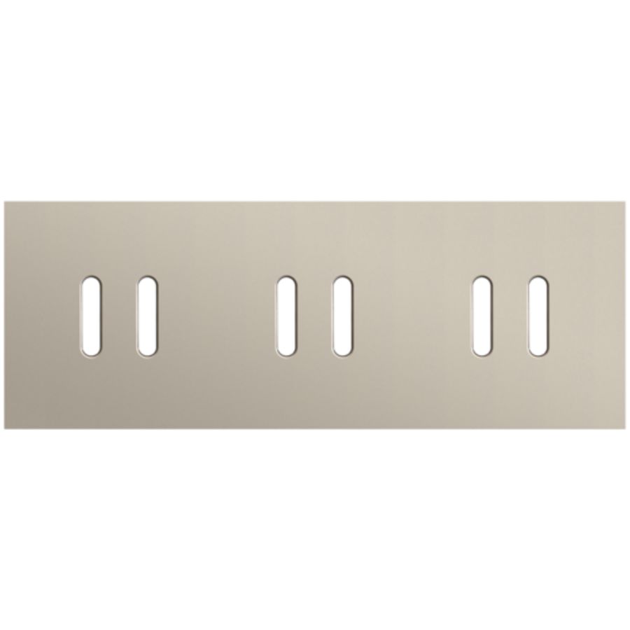 Drievoudige afdekpl. horizontaal 71mm centerafstand drie twe