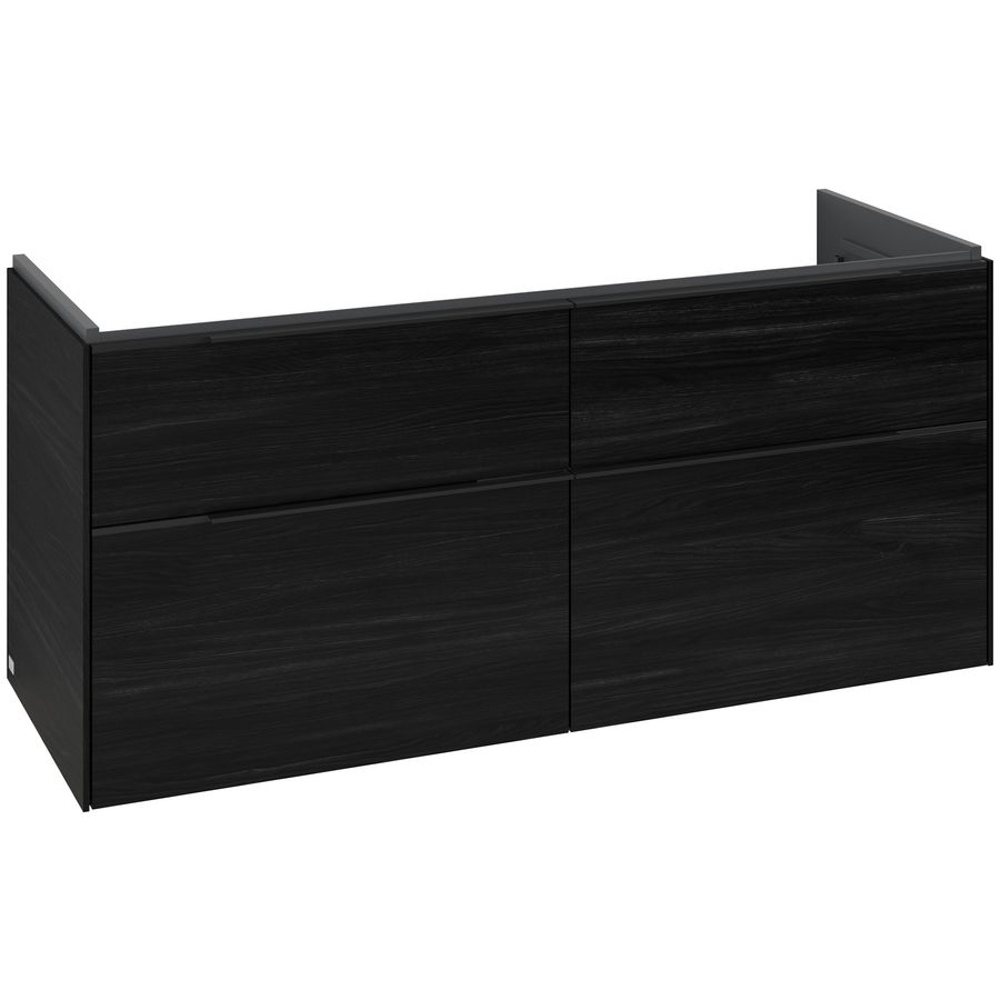 Wastafelonderkastkast SUBWAY 3.0 1272x576x478mm Black Oak C602L1AB greep Volcano Black