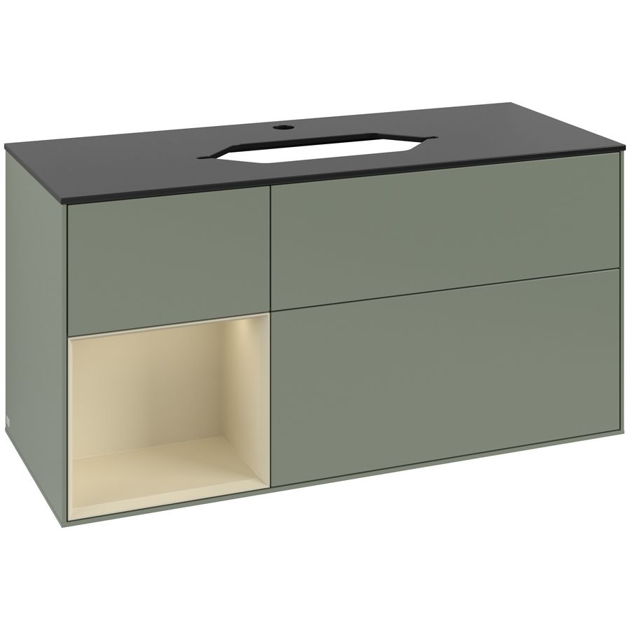 Wastafelonderkast Finion 1200x603x501mm Olive Matt Lacquer G292HJGM