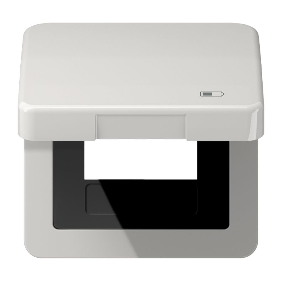Klapdeksel CD500 li.grijs m.symb. Lader