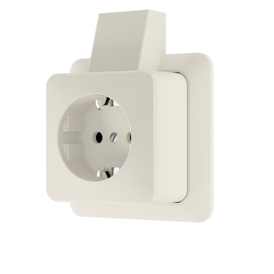 AP600 wandcontactdoos 1v RA schroefklemmen + montageplaat wit VVE=10