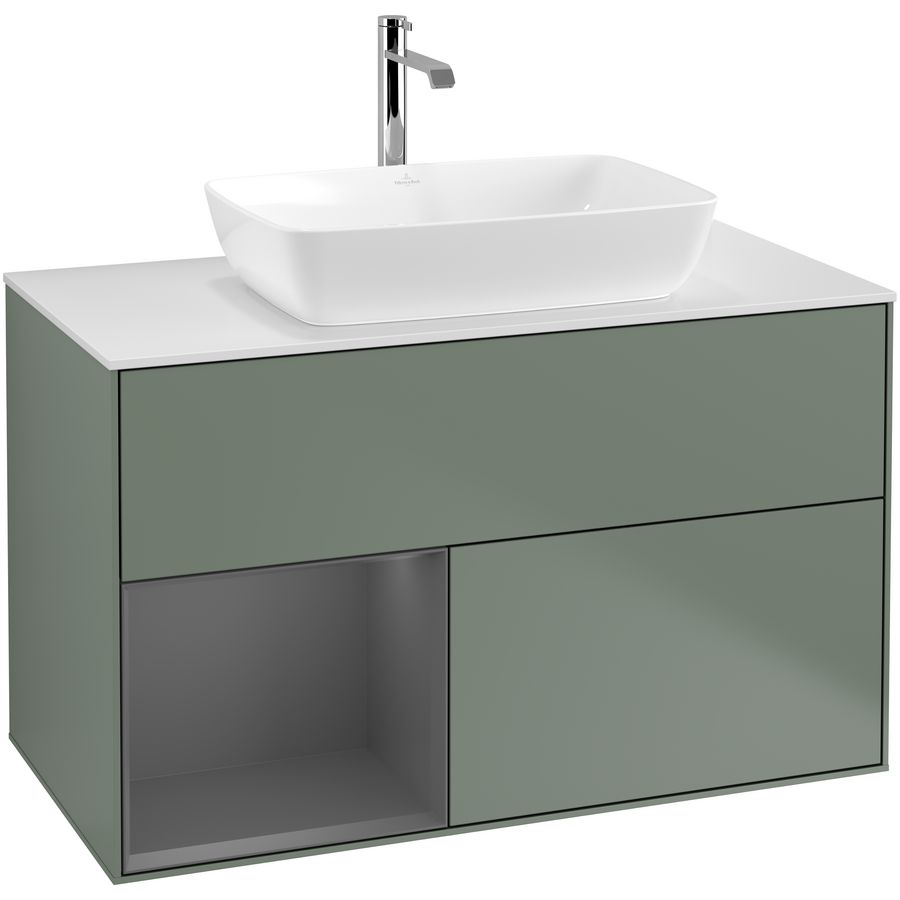 Wastafelonderkast Finion 1000x603x501mm Olive Matt Lacquer F771GKGM