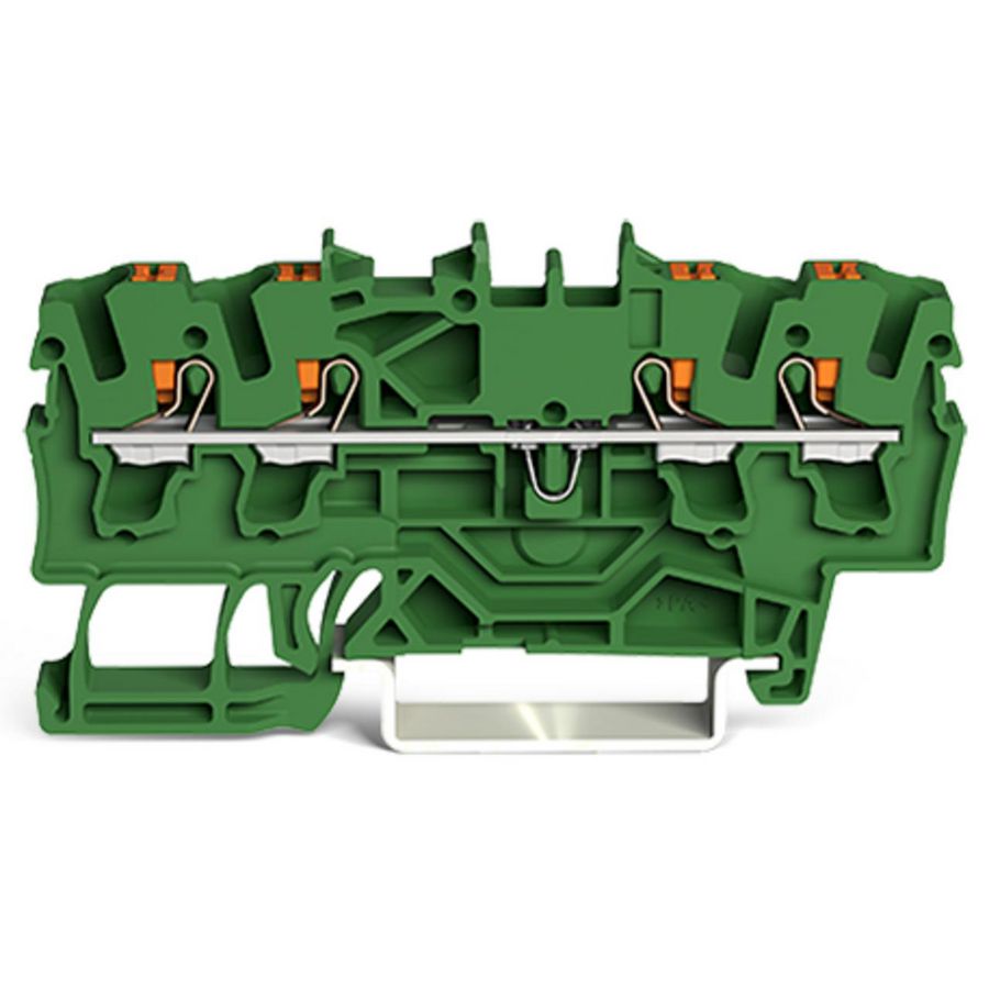 4-draads rijgklem Met drukknop 2,5 mm² groen VVE=100