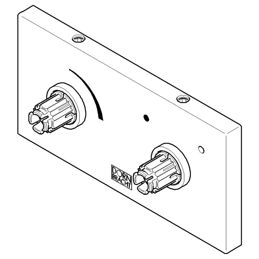 Rozet met symbolen 60x240x28mm chr 04279802800-00