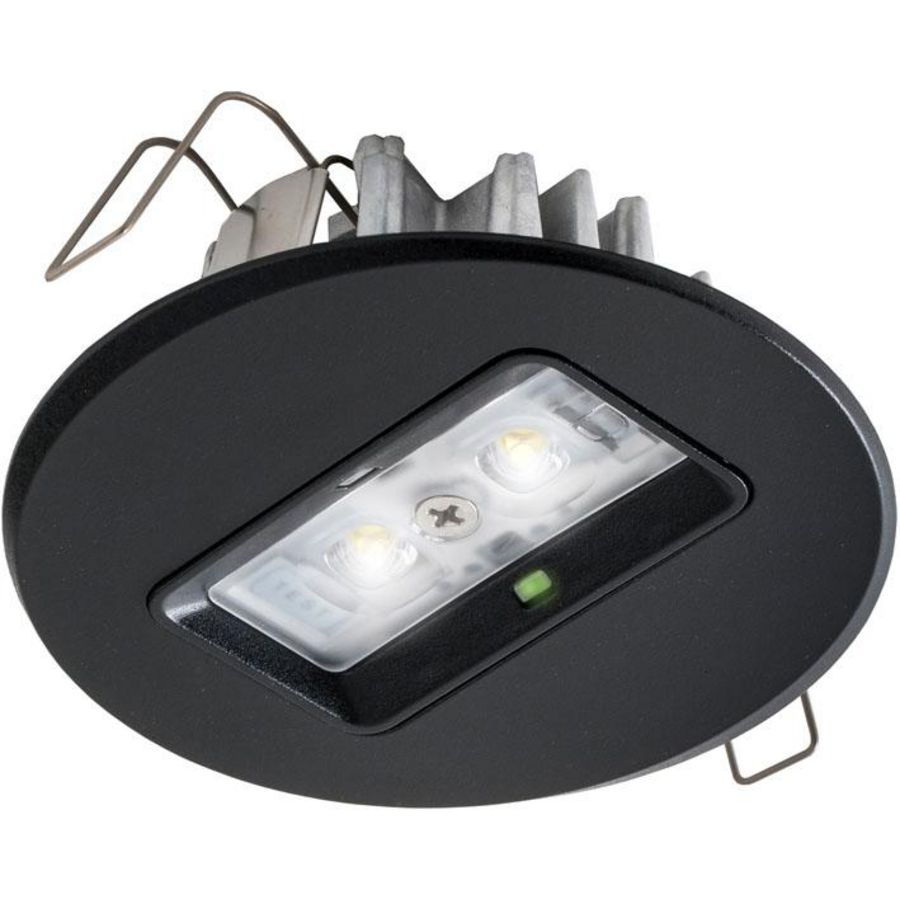 Decentraal 2W rond zwart continu inbouw led armatuur DAL