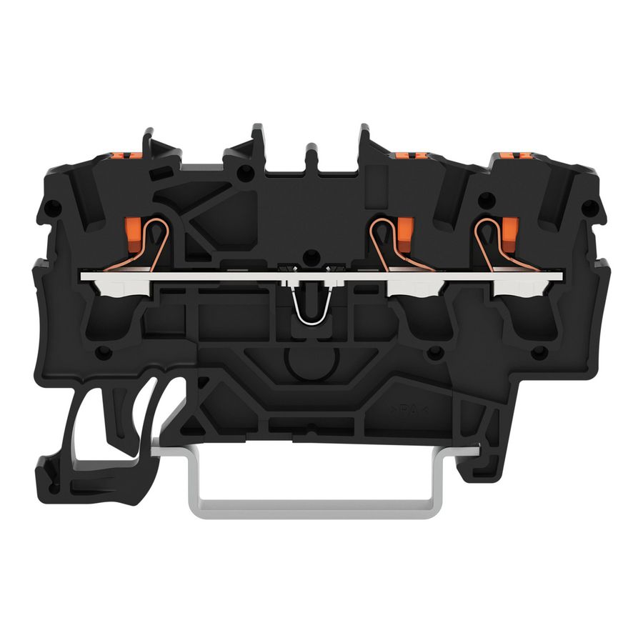 3-draads rijgklem Met Druk 2,5 mm² zwart 2202-1305 VVE=100